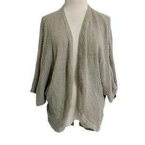 Garnet Hill Size Small Open Front Cardigan Ribbed Knit